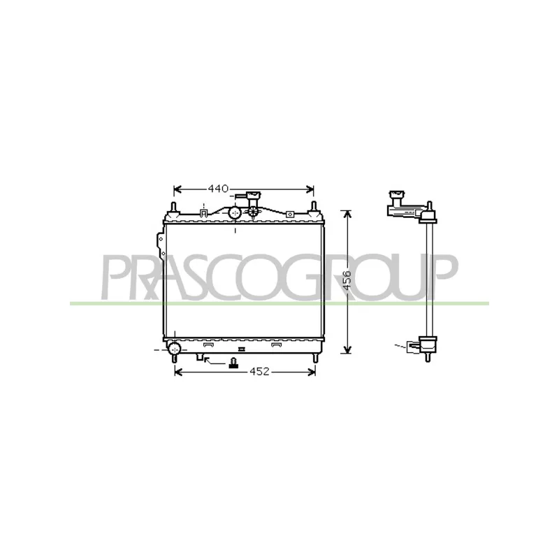 Radiateur, refroidissement du moteur PRASCO HN330R003