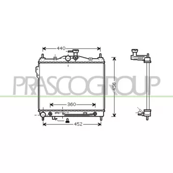Radiateur, refroidissement du moteur PRASCO