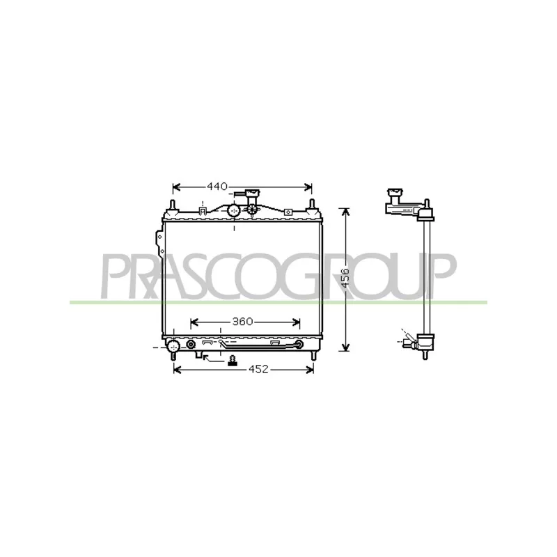 Radiateur, refroidissement du moteur PRASCO HN330R004