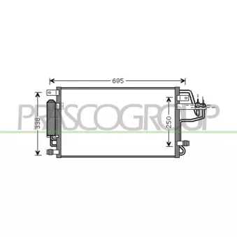 Condenseur, climatisation PRASCO HN802C001