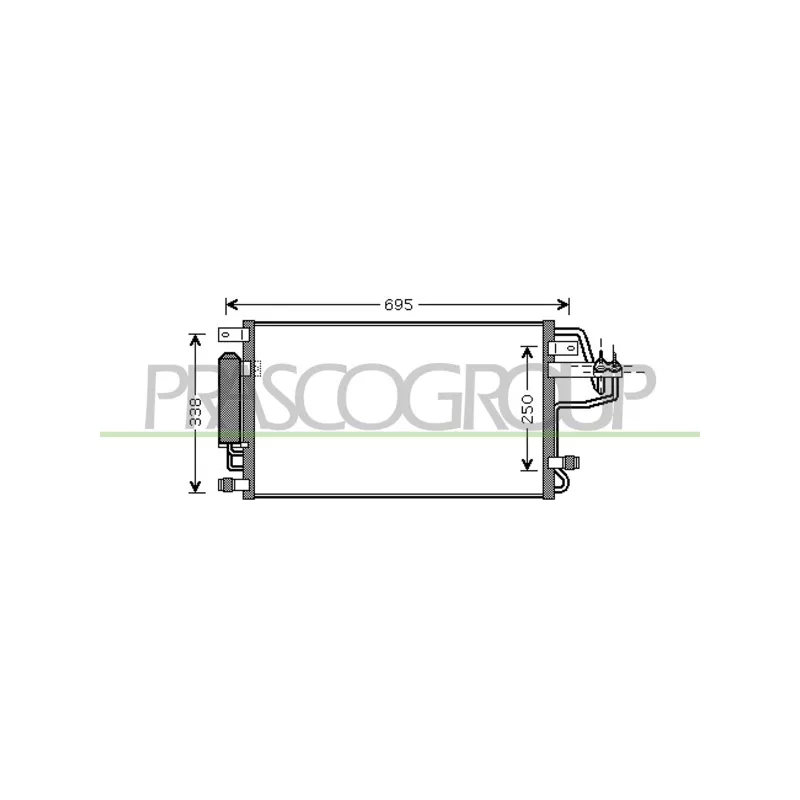 Condenseur, climatisation PRASCO HN802C001