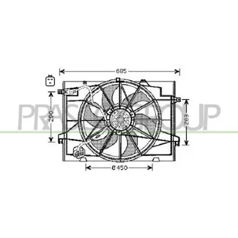 Ventilateur, refroidissement du moteur PRASCO HN802F001