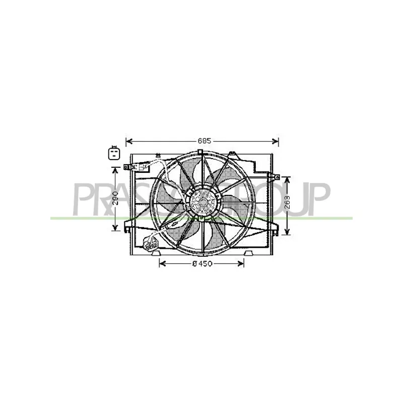Ventilateur, refroidissement du moteur PRASCO HN802F001