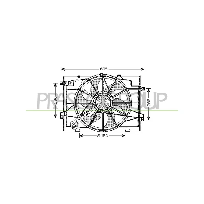 Ventilateur, refroidissement du moteur PRASCO HN802F002