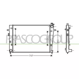 Radiateur, refroidissement du moteur PRASCO HN802R006
