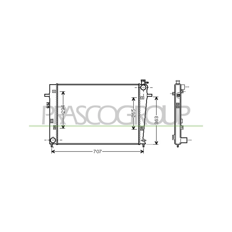 Radiateur, refroidissement du moteur PRASCO HN802R006