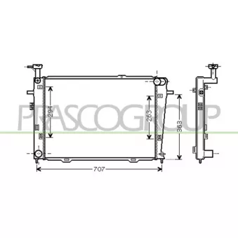 Radiateur, refroidissement du moteur PRASCO HN802R007