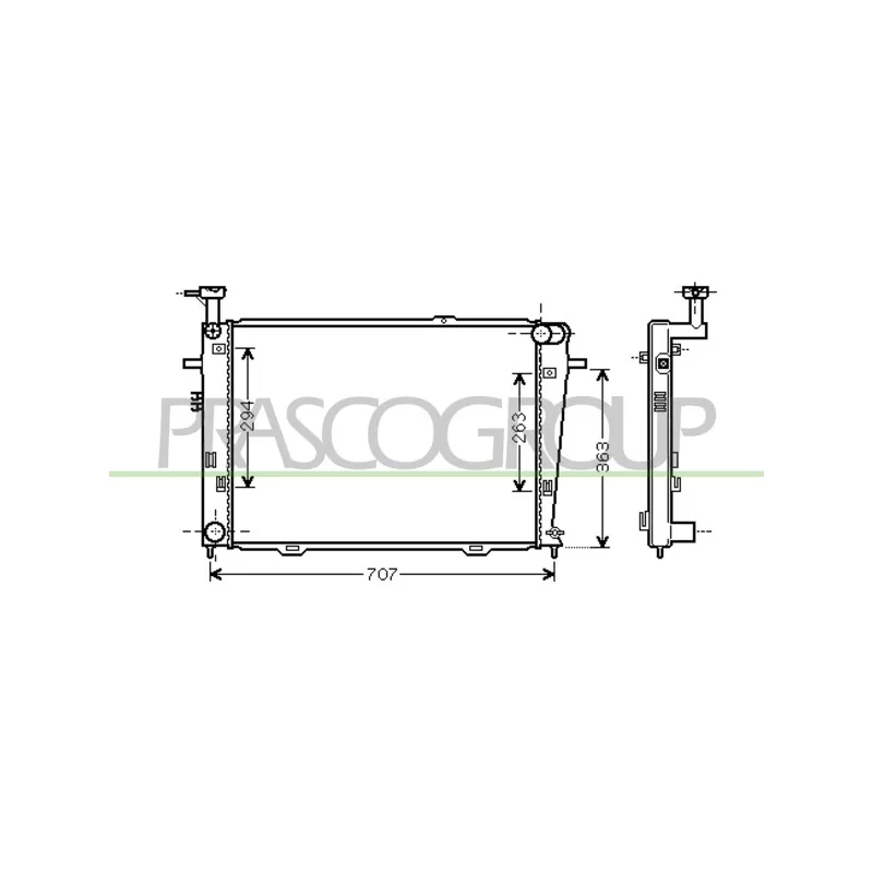 Radiateur, refroidissement du moteur PRASCO HN802R007