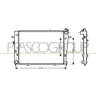 Radiateur, refroidissement du moteur PRASCO HN802R014