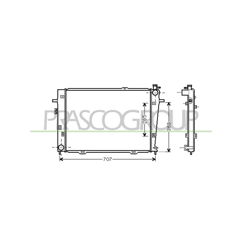 Radiateur, refroidissement du moteur PRASCO HN802R014