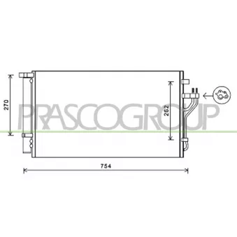 Condenseur, climatisation PRASCO HN804C001