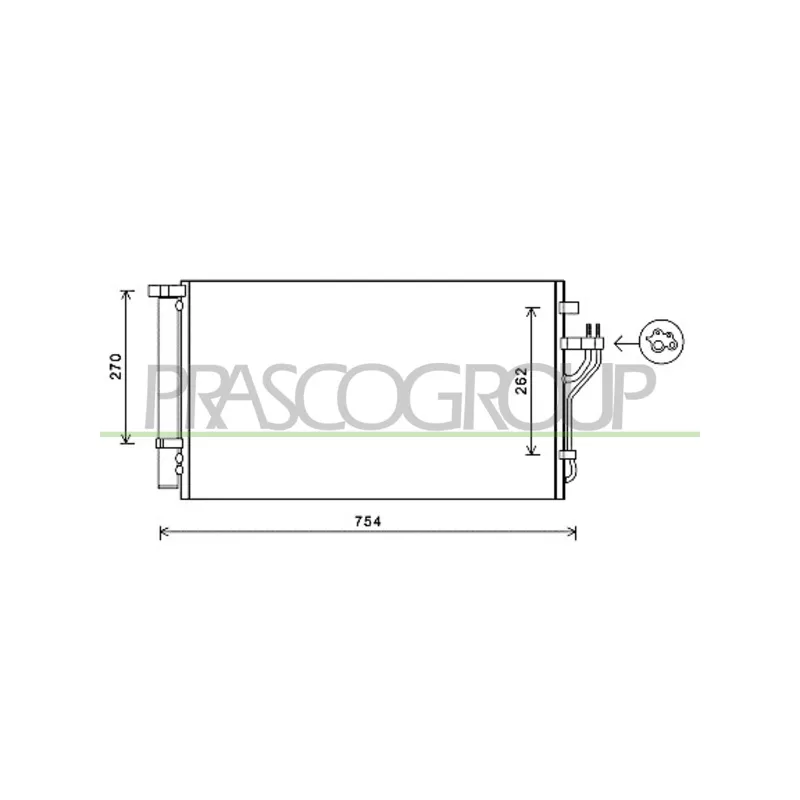 Condenseur, climatisation PRASCO HN804C001