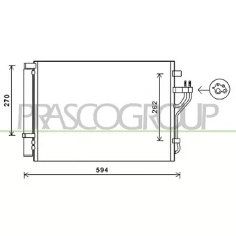 Condenseur, climatisation PRASCO HN804C002