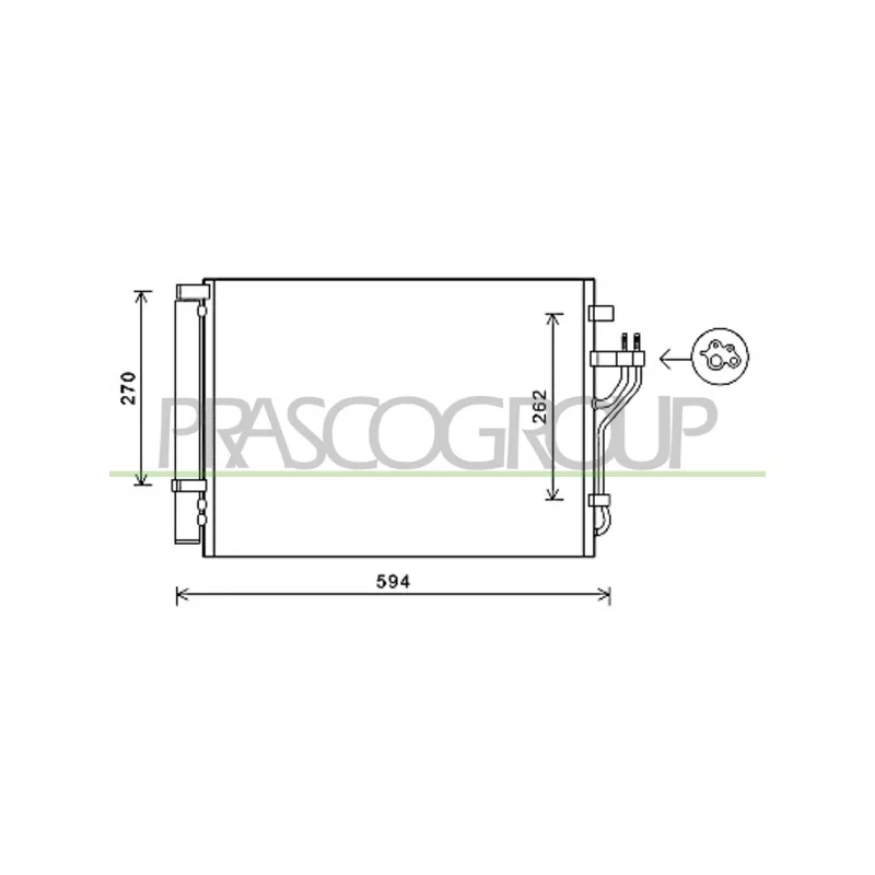 Condenseur, climatisation PRASCO HN804C002