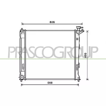 Radiateur, refroidissement du moteur PRASCO HN804R003