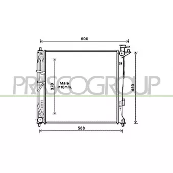 Radiateur, refroidissement du moteur PRASCO