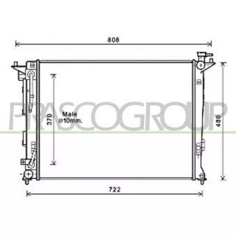 Radiateur, refroidissement du moteur PRASCO HN804R010