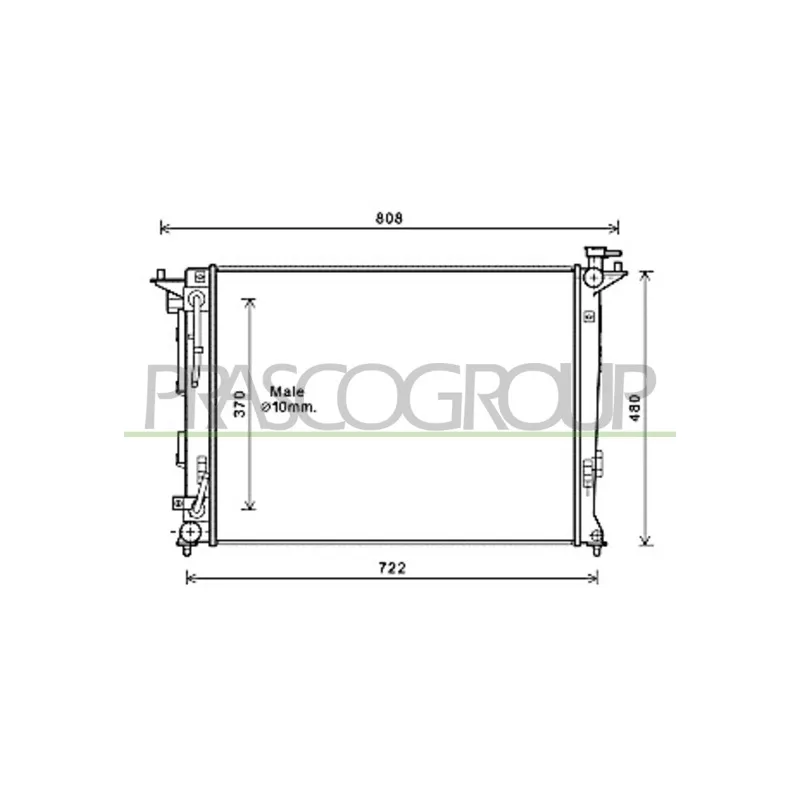 Radiateur, refroidissement du moteur PRASCO HN804R010