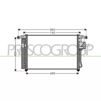 Condenseur, climatisation PRASCO HN814C002