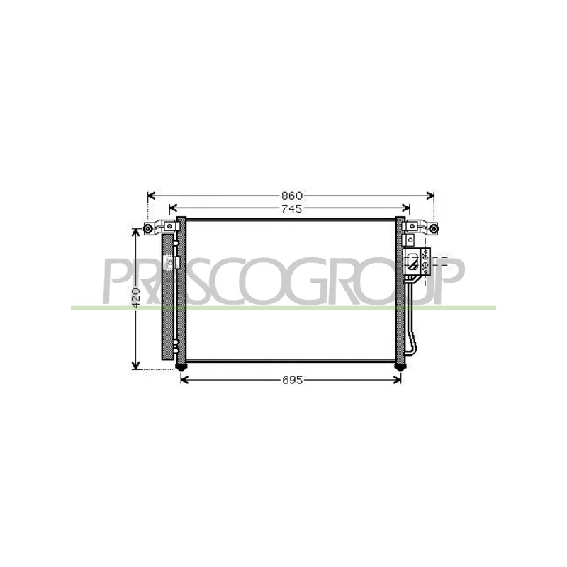 Condenseur, climatisation PRASCO HN814C002