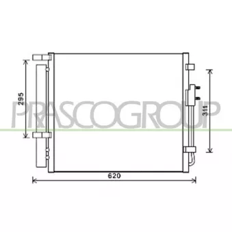Condenseur, climatisation PRASCO HN818C001