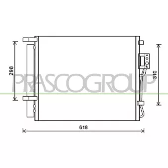 Condenseur, climatisation PRASCO HN818C002