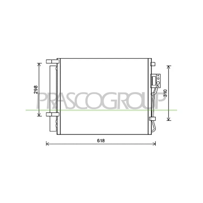 Condenseur, climatisation PRASCO HN818C002