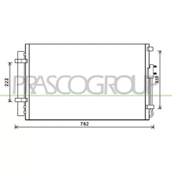 Condenseur, climatisation PRASCO HN818C003