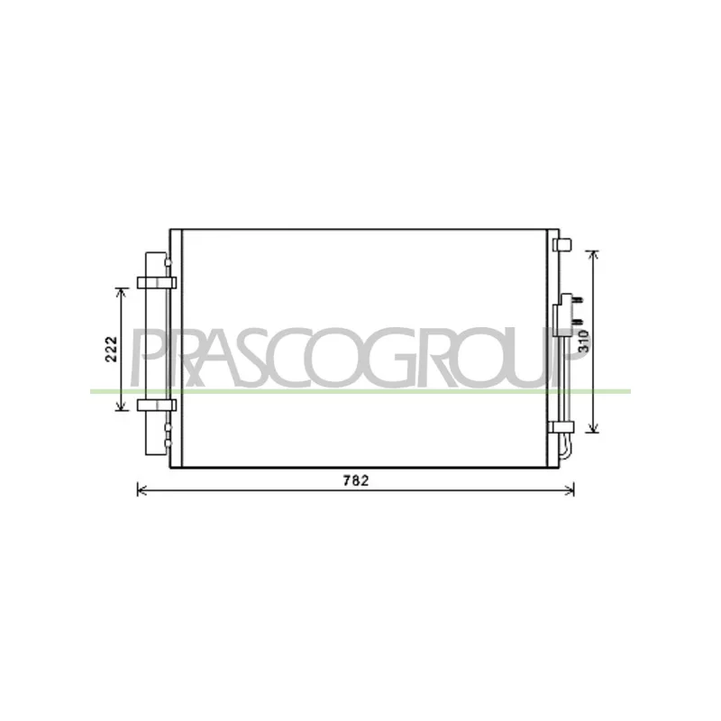 Condenseur, climatisation PRASCO HN818C003