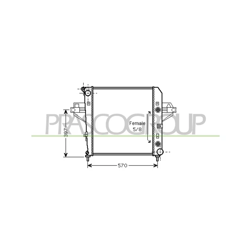 Radiateur, refroidissement du moteur PRASCO JE011R001