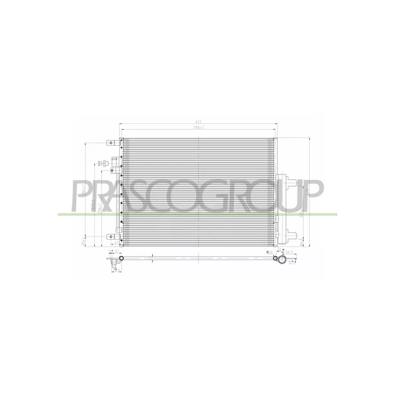 Condenseur, climatisation PRASCO JE100C003