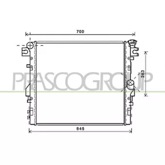 Radiateur, refroidissement du moteur PRASCO JE422R001