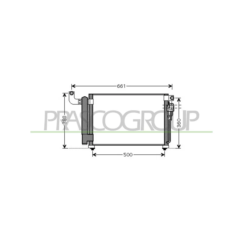 Condenseur, climatisation PRASCO KI424C002