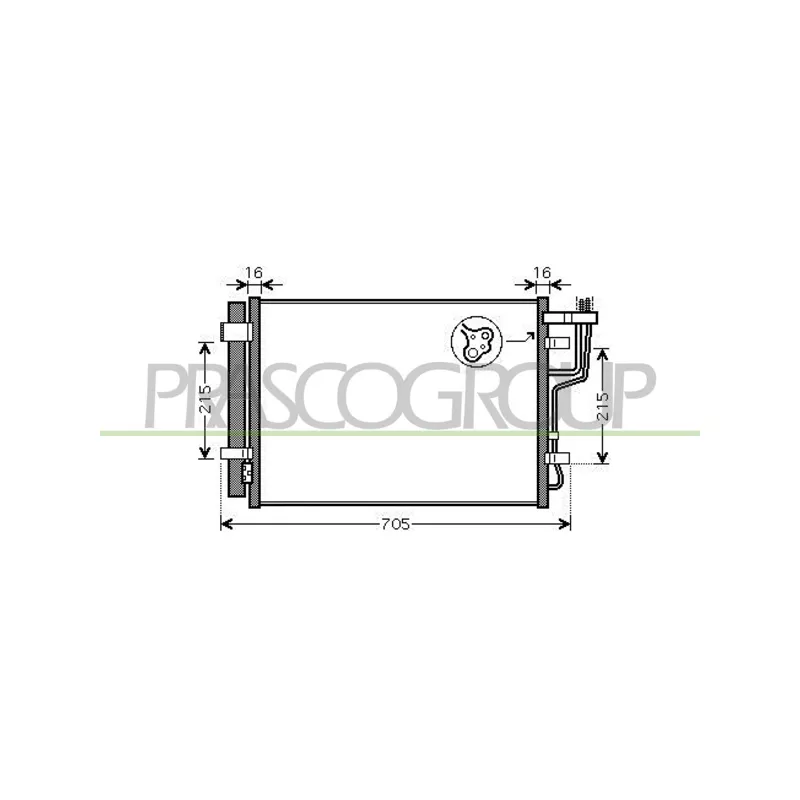 Condenseur, climatisation PRASCO KI430C002