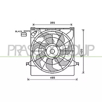 Ventilateur, refroidissement du moteur PRASCO KI430F001