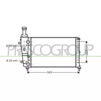 Radiateur, refroidissement du moteur PRASCO LA001R005
