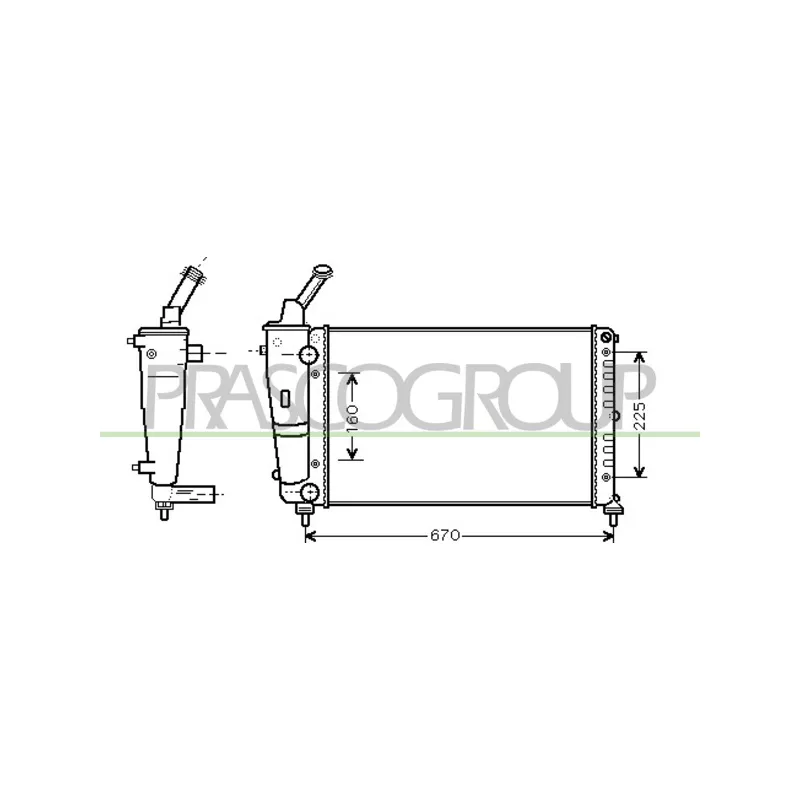 Radiateur, refroidissement du moteur PRASCO LA001R008