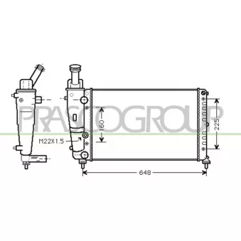 Radiateur, refroidissement du moteur PRASCO LA001R009