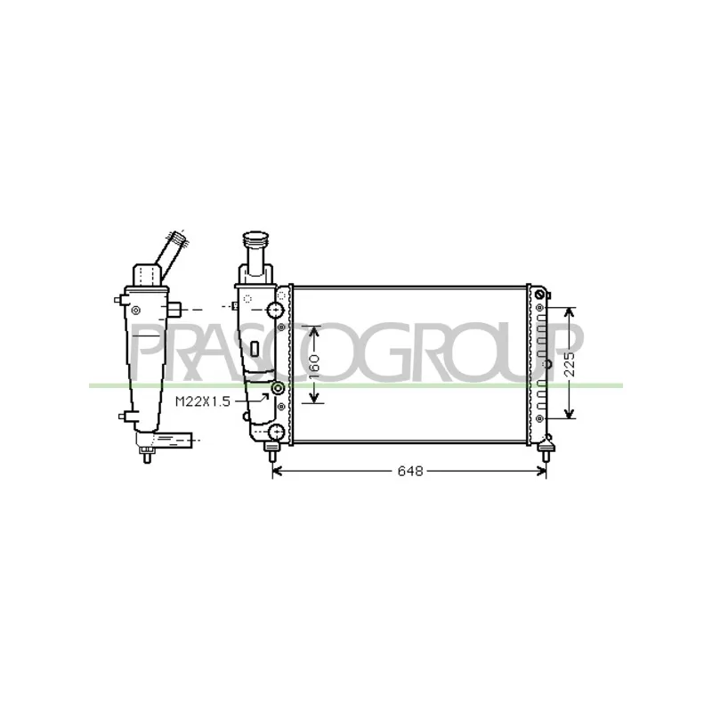 Radiateur, refroidissement du moteur PRASCO LA001R009