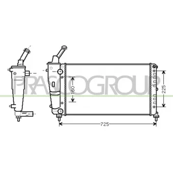 Radiateur, refroidissement du moteur PRASCO