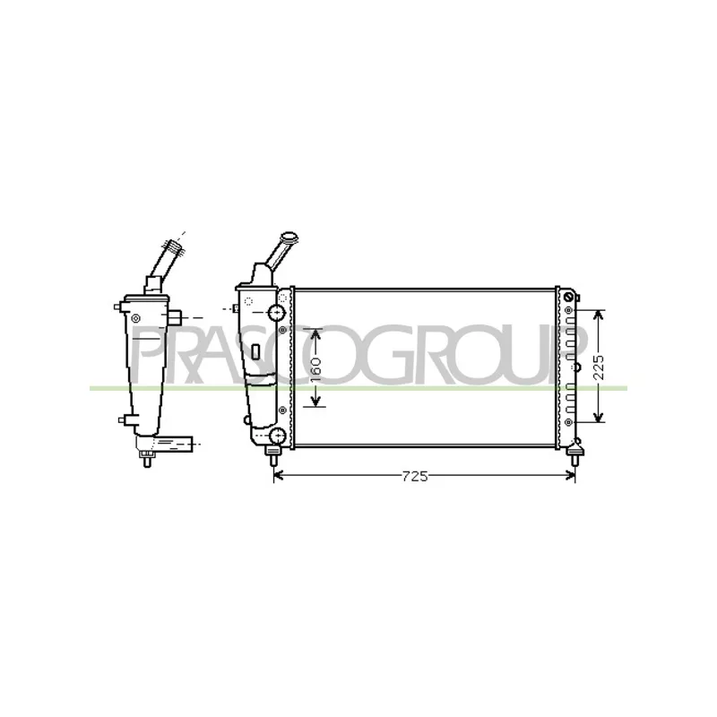 Radiateur, refroidissement du moteur PRASCO LA001R013