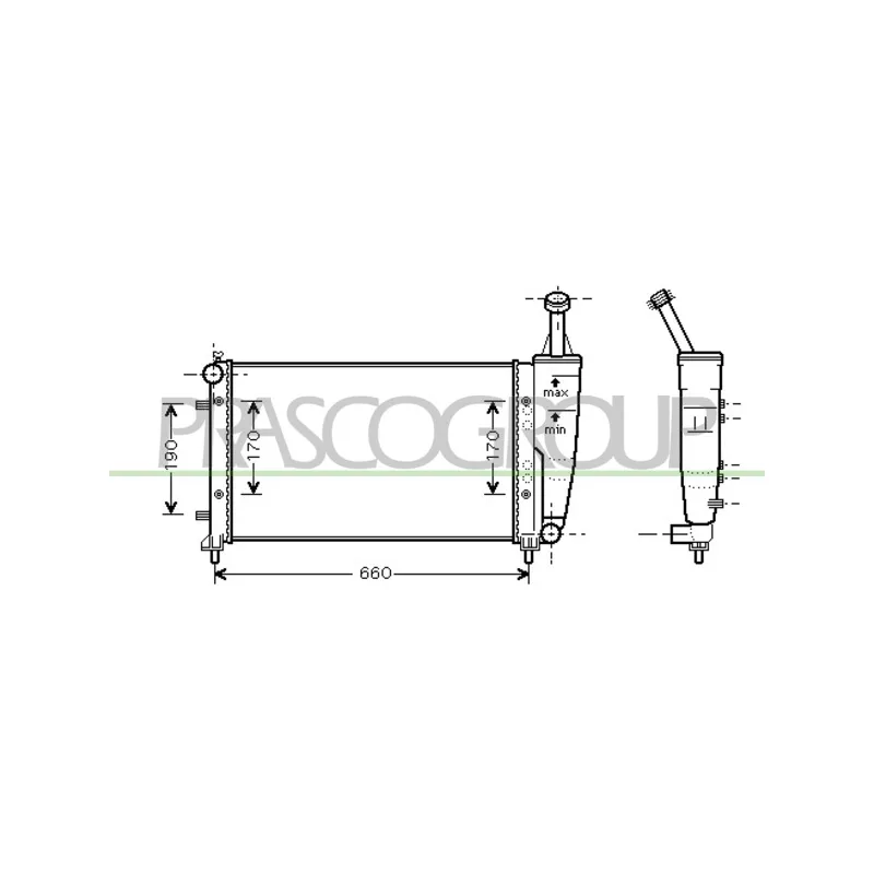 Radiateur, refroidissement du moteur PRASCO LA002R003