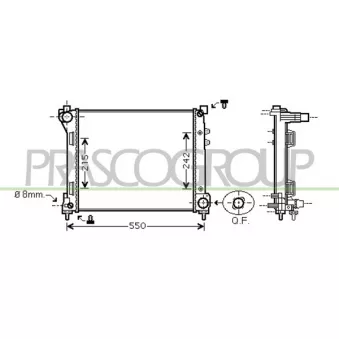 Radiateur, refroidissement du moteur PRASCO LA004R001