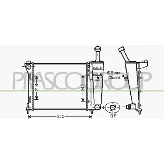 Radiateur, refroidissement du moteur PRASCO
