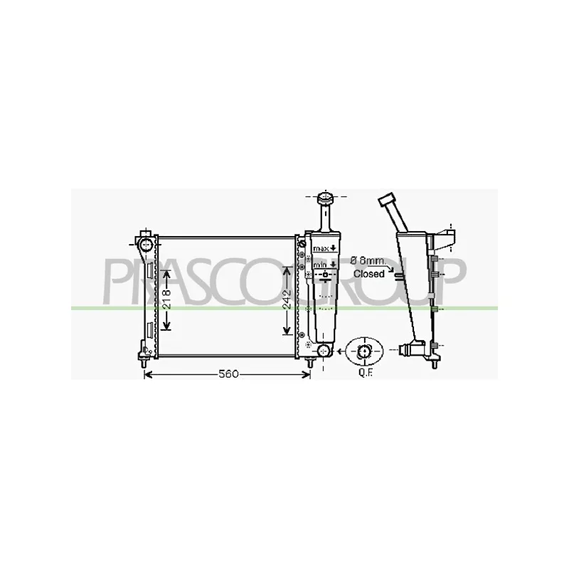 Radiateur, refroidissement du moteur PRASCO LA004R002