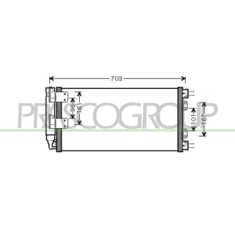 Condenseur, climatisation PRASCO LR717C001