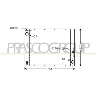 Radiateur, refroidissement du moteur PRASCO