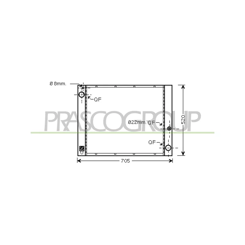 Radiateur, refroidissement du moteur PRASCO LR790R002