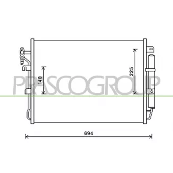 Condenseur, climatisation PRASCO LR800C001
