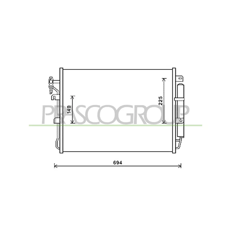Condenseur, climatisation PRASCO LR800C001